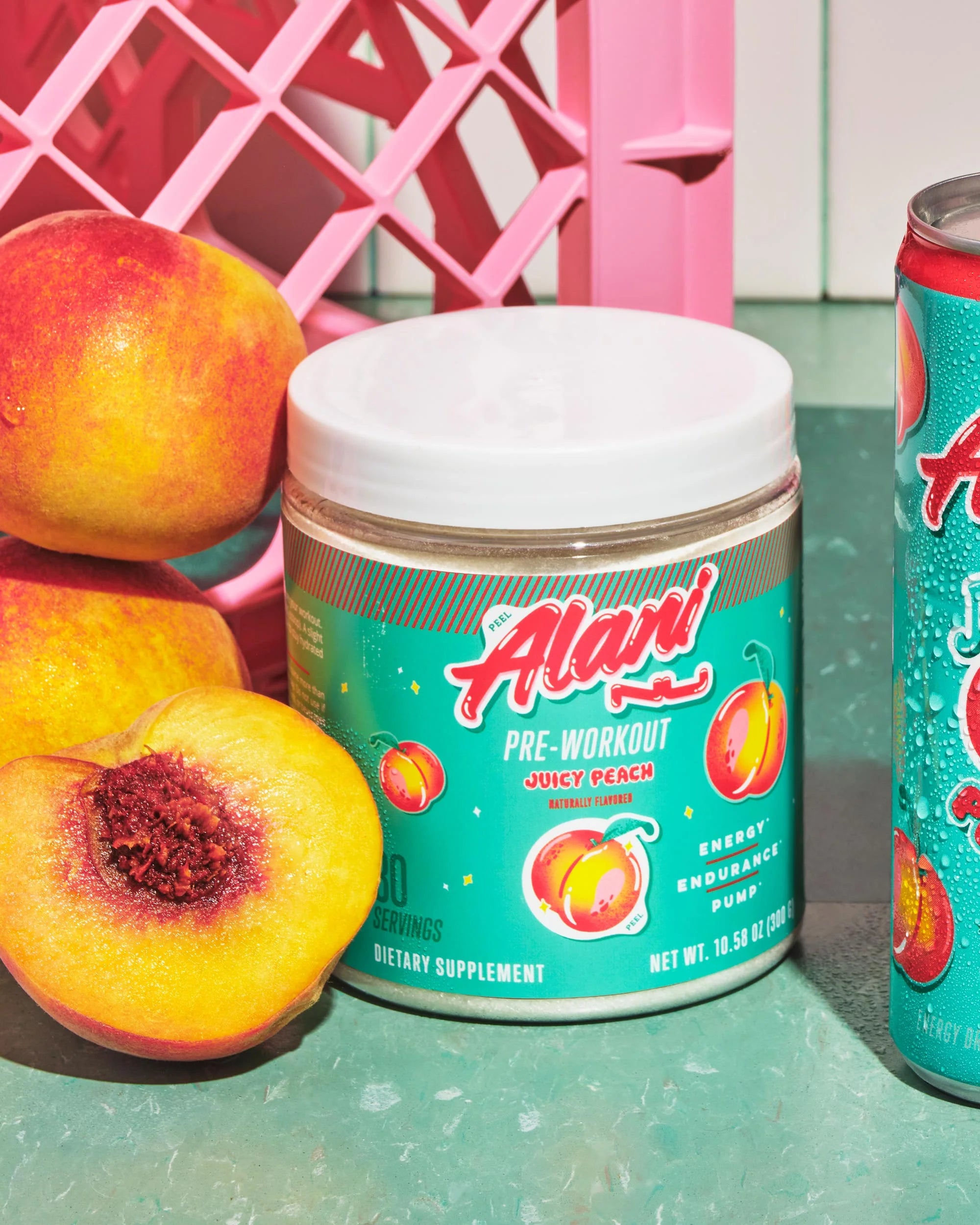 Alani Nu Featured Pre-Workout - Juicy Peach - Image 3